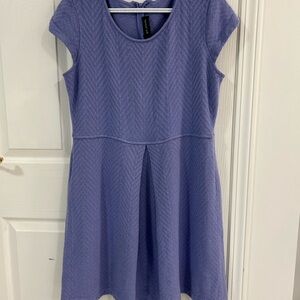 St. John Purple Cap Sleeve Dress